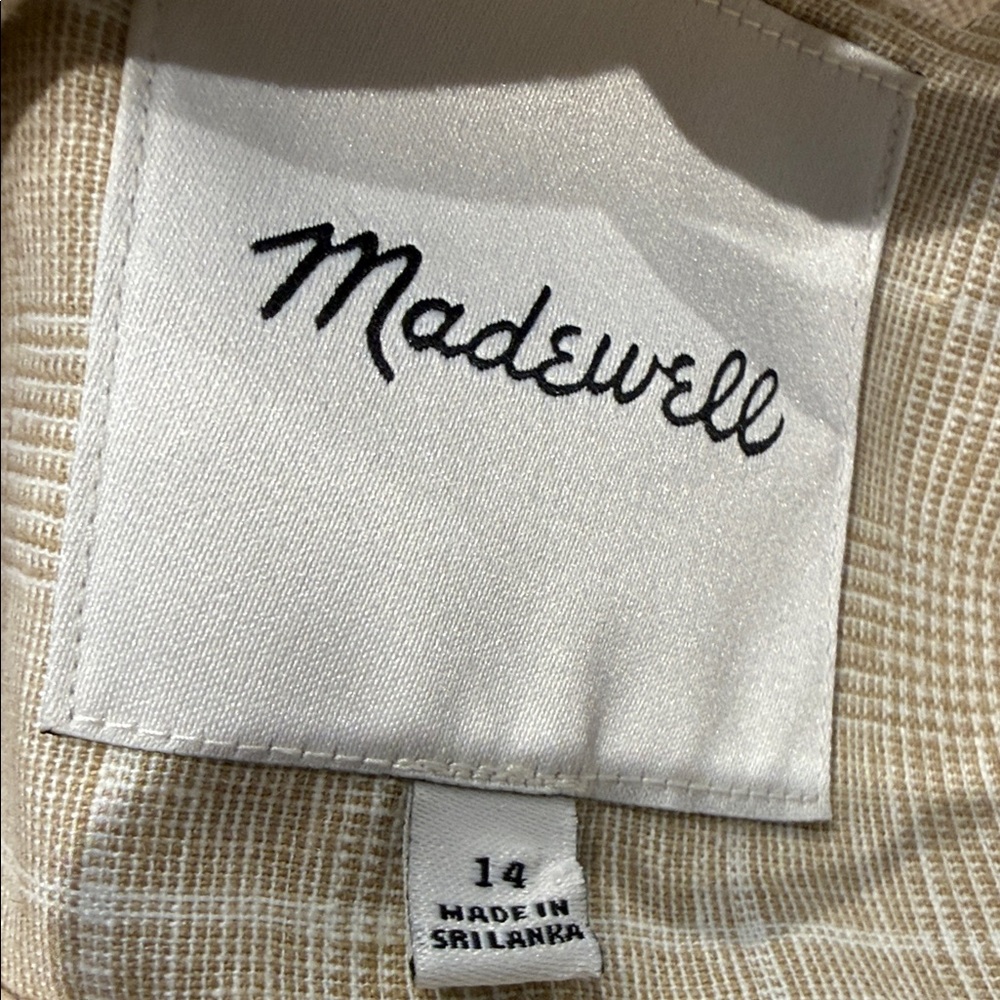 Madewell Beige windowpane Blazer, Vesg & Pants Suit - Picture 7 of 10